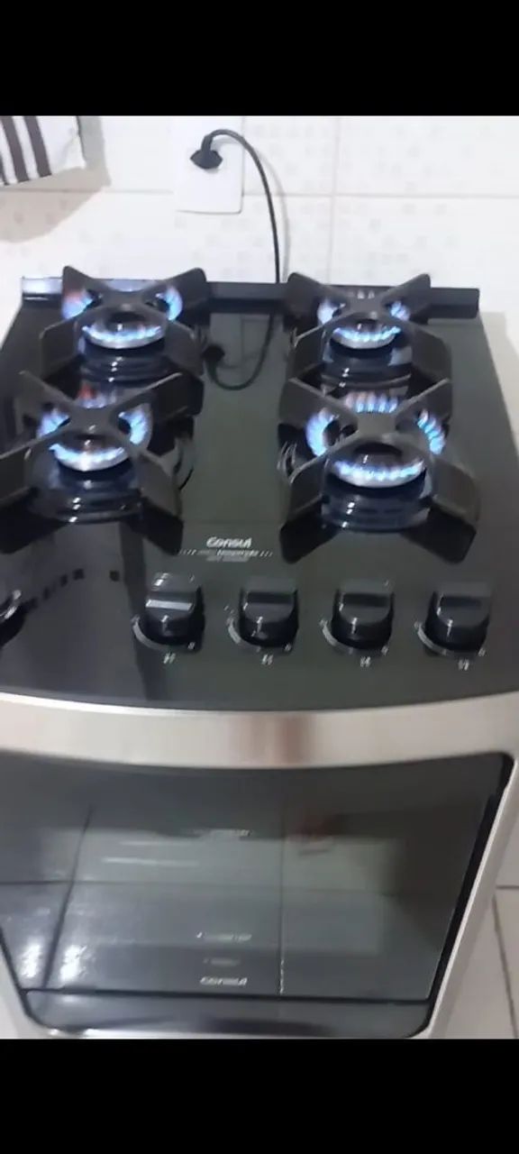 Fogão inox mesa de vidro Consul  - Foto 2