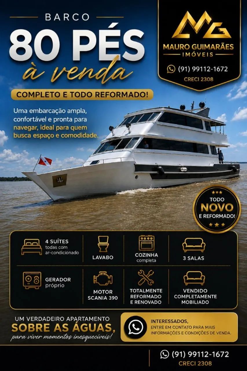 Barco 80 pés