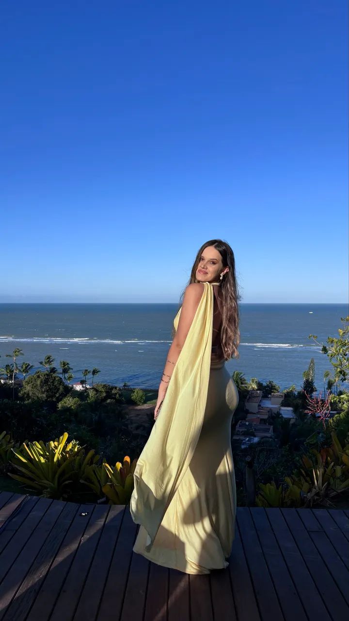 Vendo vestido amarelo manteiga  - Foto 4