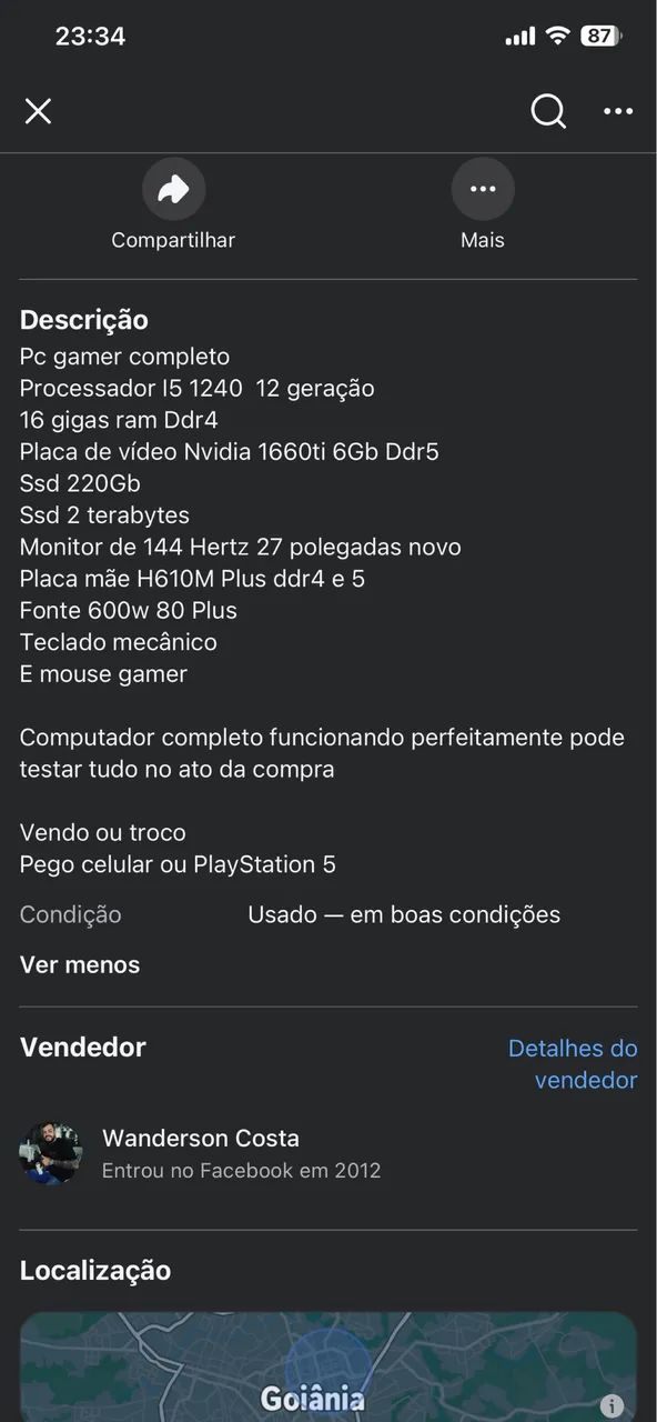 Pc gamer completo 12?geração  - Foto 5