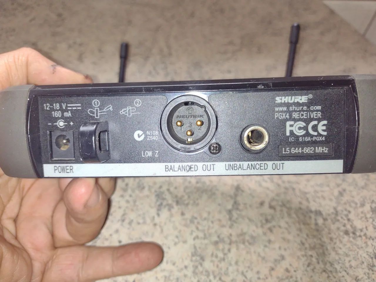 MICROFONE SEM FIO SHURE PGX4  - Foto 2