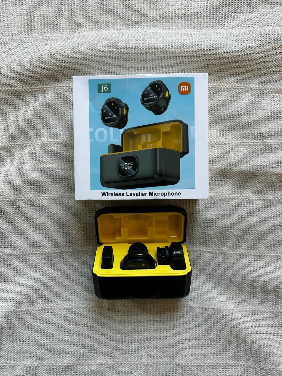Microfone de Lapela Sem Fio Xiaomi J6 para iPhone - 2 Microfones - Foto 2
