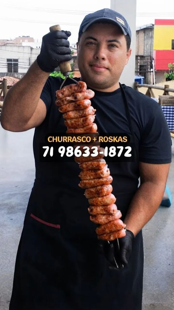 Churrasqueiro & Buffet Completo de Churrasco com Roskas para Festas e Eventos - Foto 2