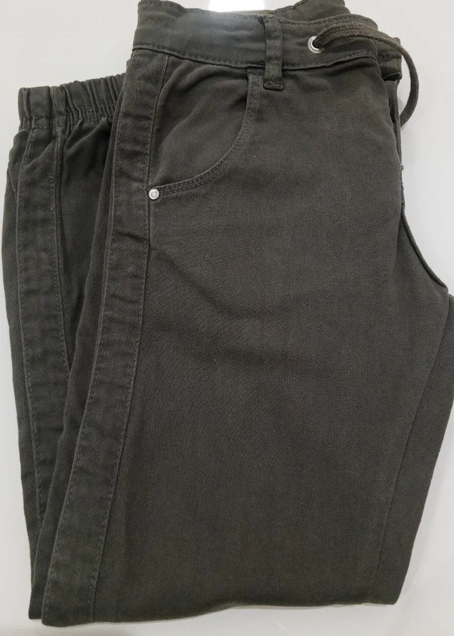 Calça de sarja com elastano masculina infantil. - Foto 3