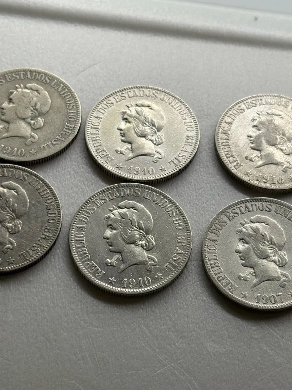 Lote moedas 1000 prata 