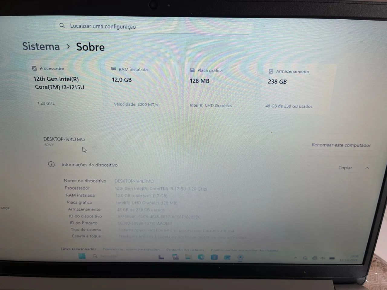 Notebook lenovo