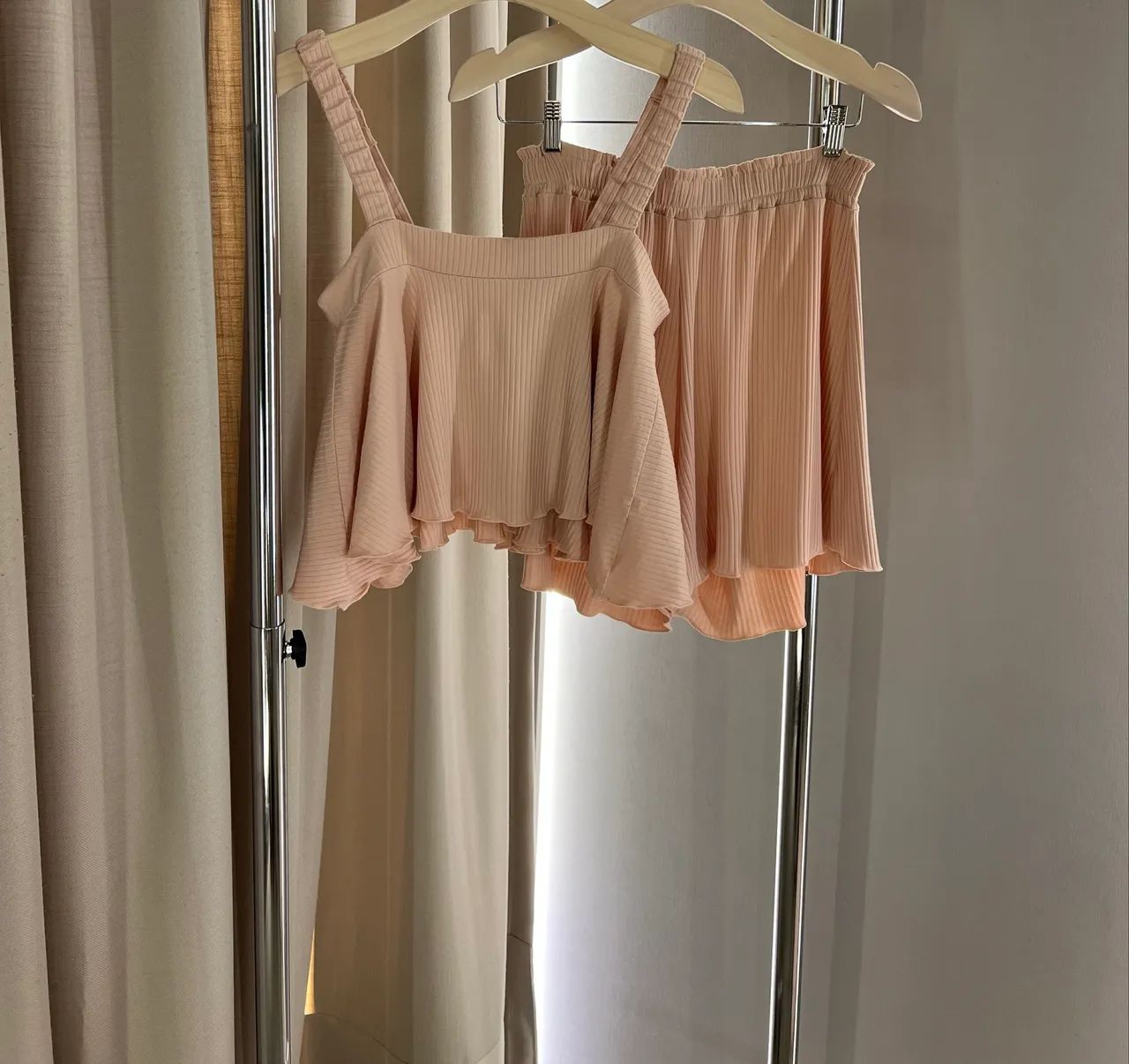 CONJUNTO ROSE PÊSSEGO (NOVO NA ETIQUETA) 