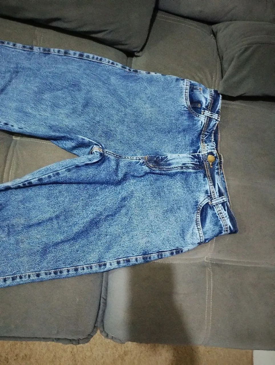 Calça MOM marmorizada 100% algodão  - Foto 3