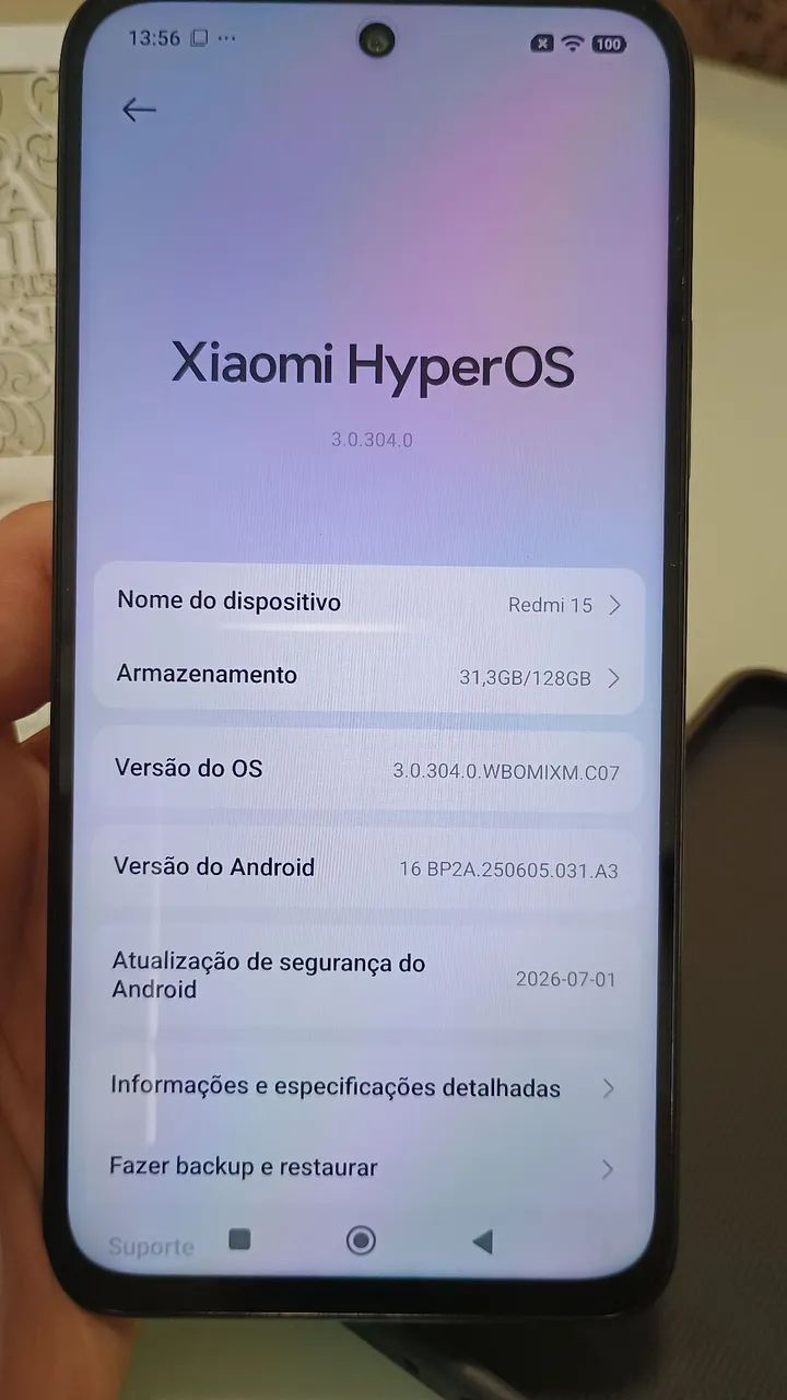 Celular Redmi 15 128GB - Impecável / Pouquíssimo Uso (Com Película e Capa) - Foto 4