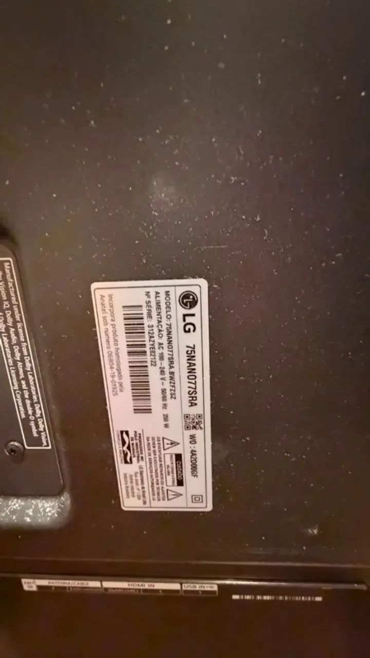 LG NanoCell 75NANO77SRA 75 polegadas Tela trincada - Foto 3