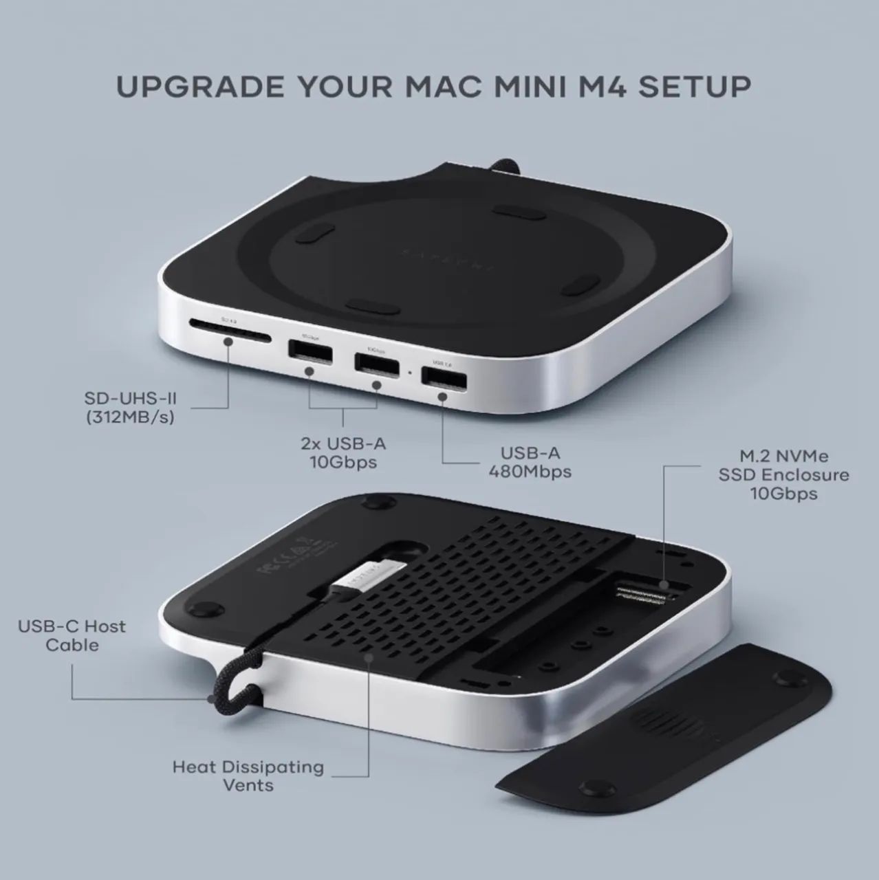 Hub e Suporte para Mac Mini M4 - Satechi  - Foto 5