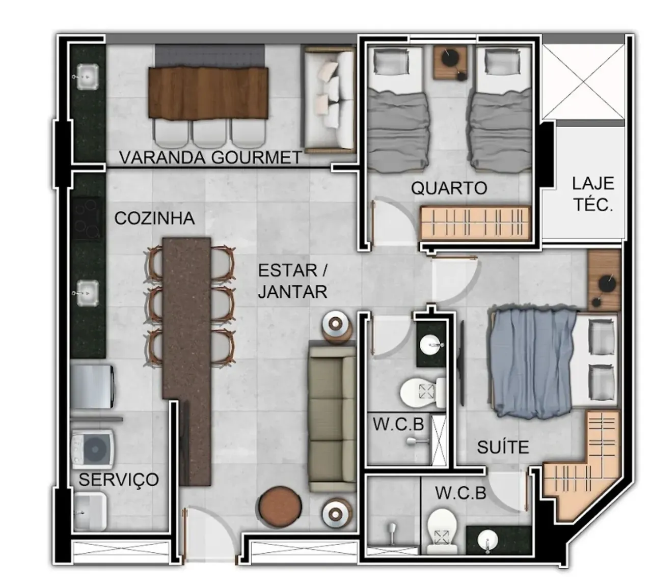 PLANTA 65m²
