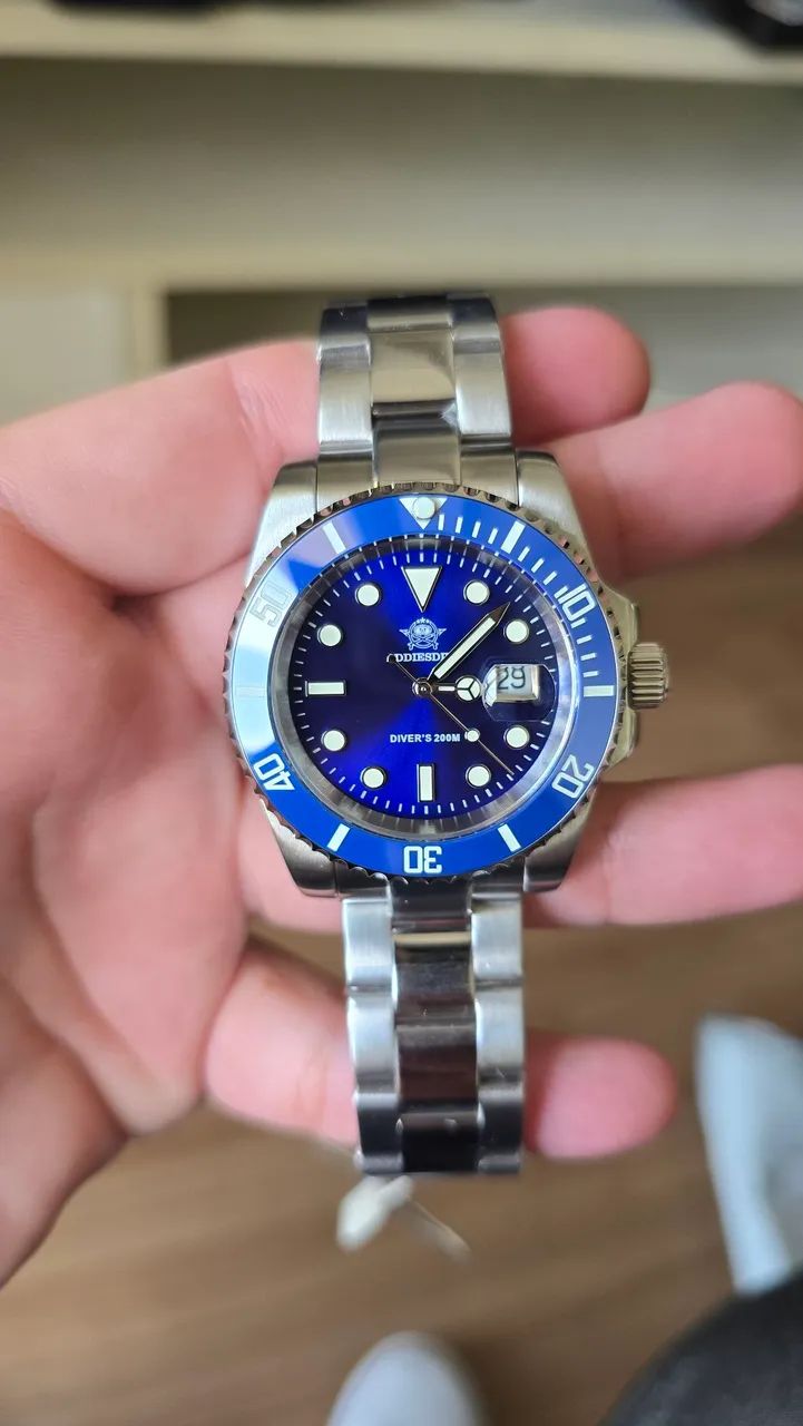 Relógio addiesdive mergulho azul (submariner) 41mm zero sem uso completo - Foto 2