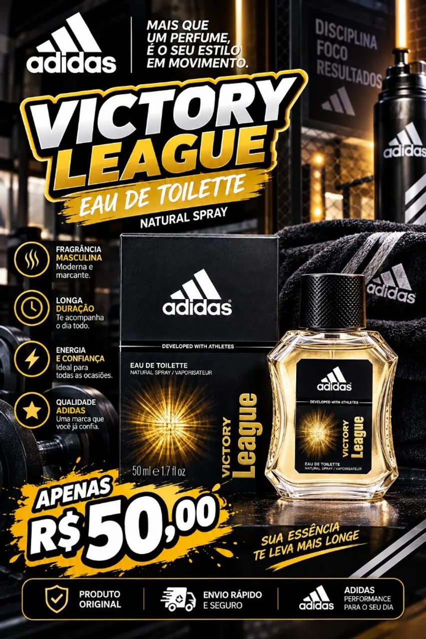 Perfume Adidas Masculino Eau de toilette 50ml - Foto 4