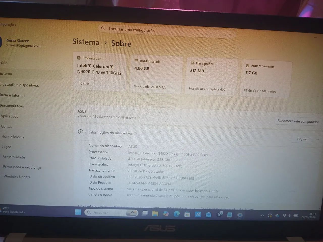 VENDO NOTEBOOK ASUS E510MAB  - Foto 5