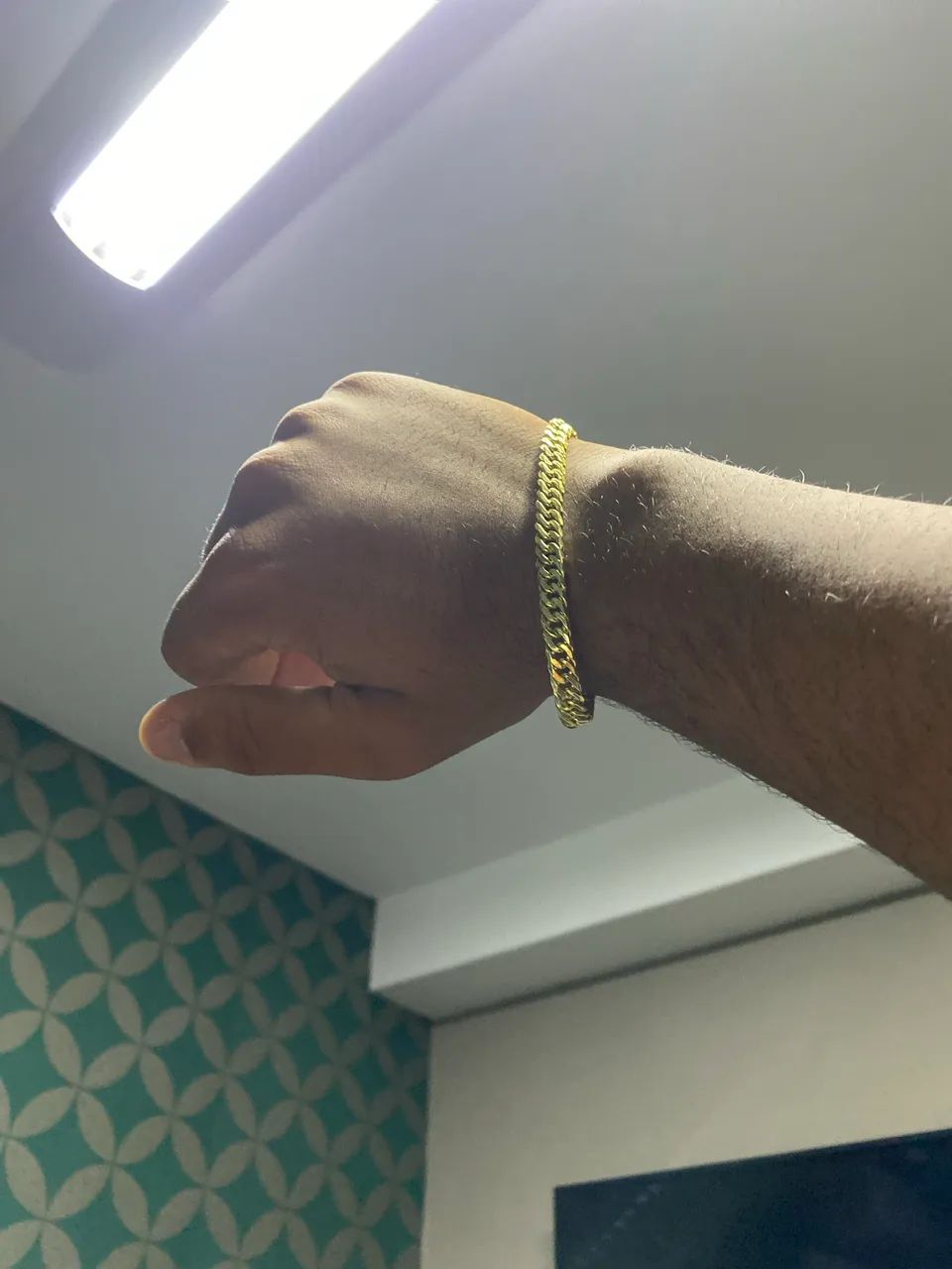 Pulseira e anel banhados a ouro 18k - Foto 3