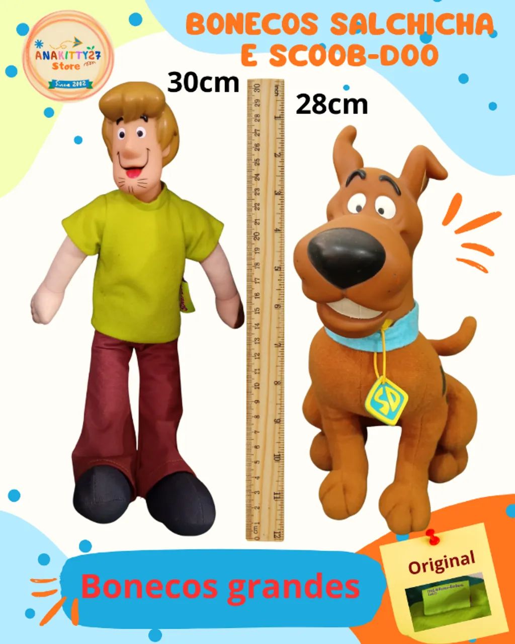 Bonecos Scooby-doo e Salsicha Original