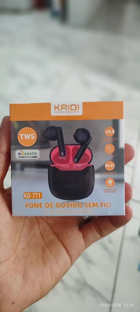 Fone Sem Fio Bluetooth TWS com Case de Carga