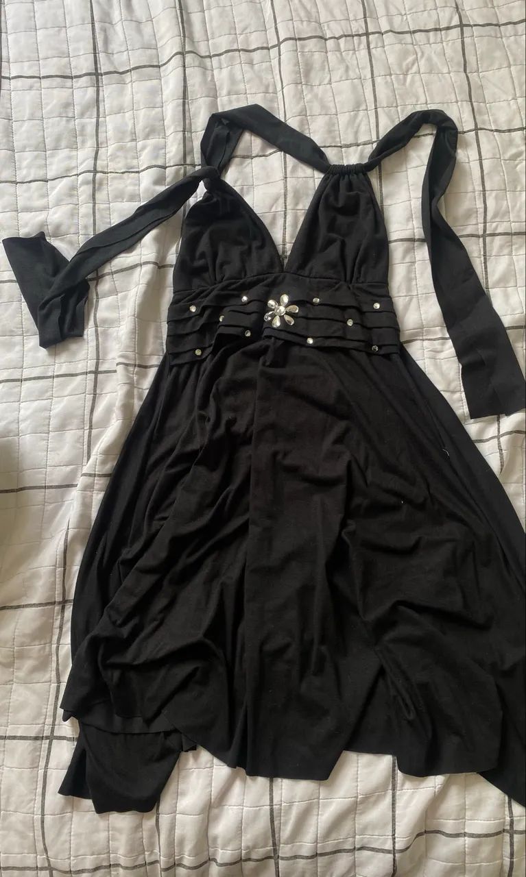 vestido rodado preto  - Foto 4