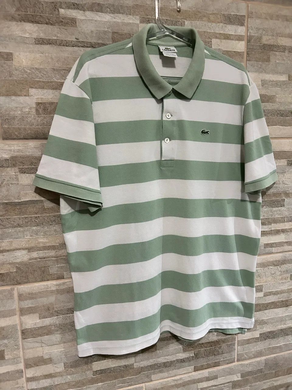 Camisa polo listrada Lascoste 7 - Foto 4