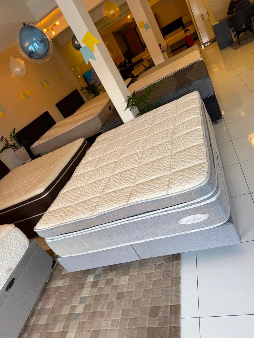 Cama box Queen Size MAXFLEX SEMINOVA TOP - ENTREGAMOS  - Foto 3