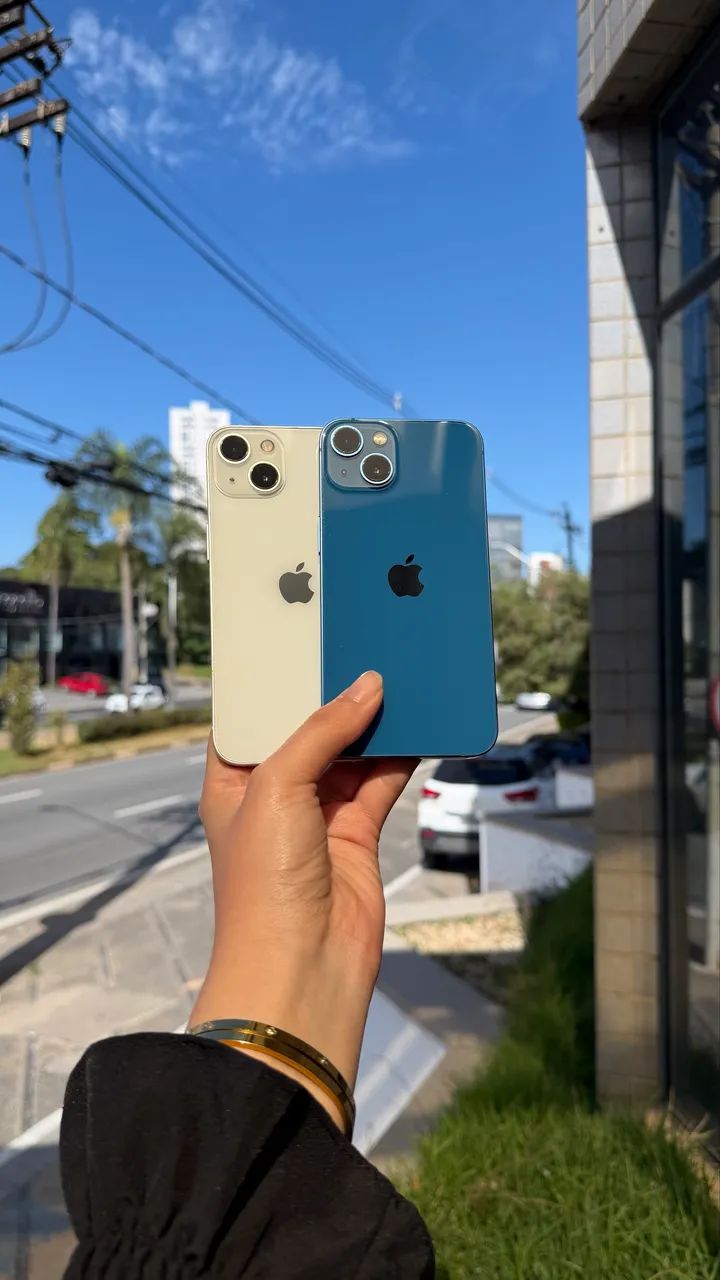 IPHONE 13 SEMINOVO 128 GB BRANCO e AZUL 
