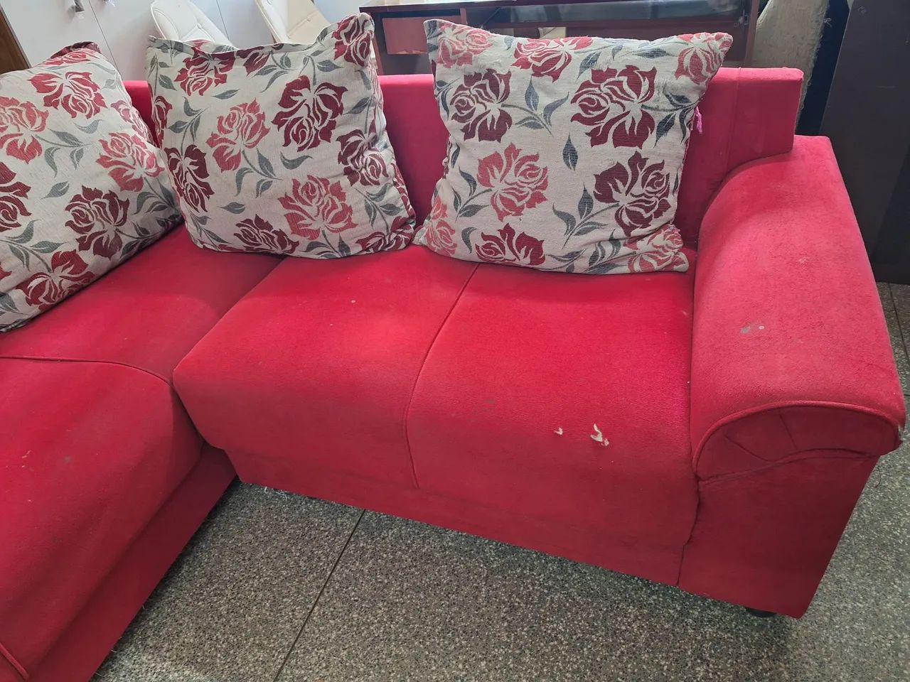  * SÓ CHAMAR ?SOFÁ DE CANTO USADO NADA QUEBRADO ENTREGA GRÁTIS  - Foto 2