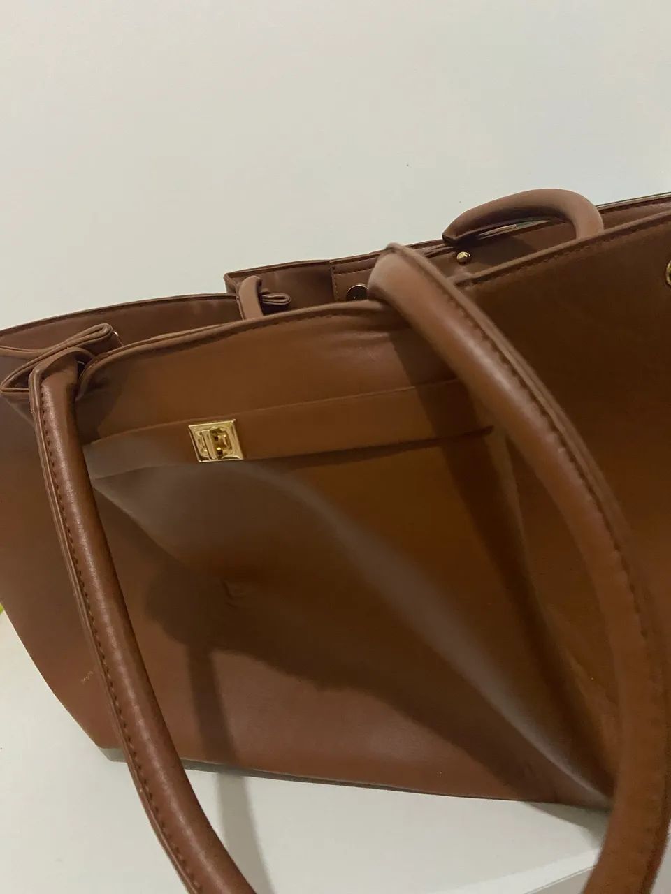 Bolsa Shopper Marrom Grande Estilo Zara/Minimalista