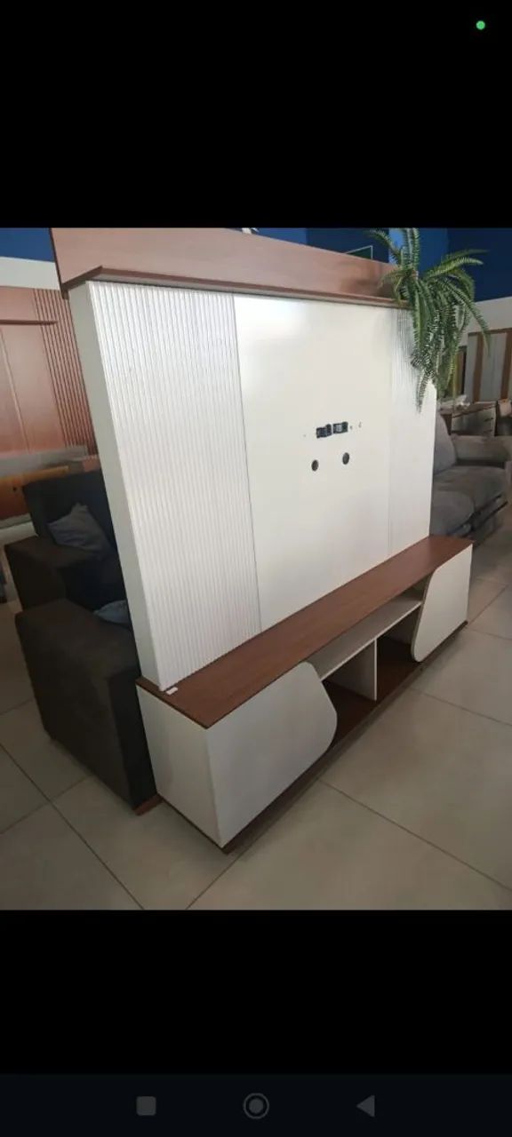 Rack com painel de tv