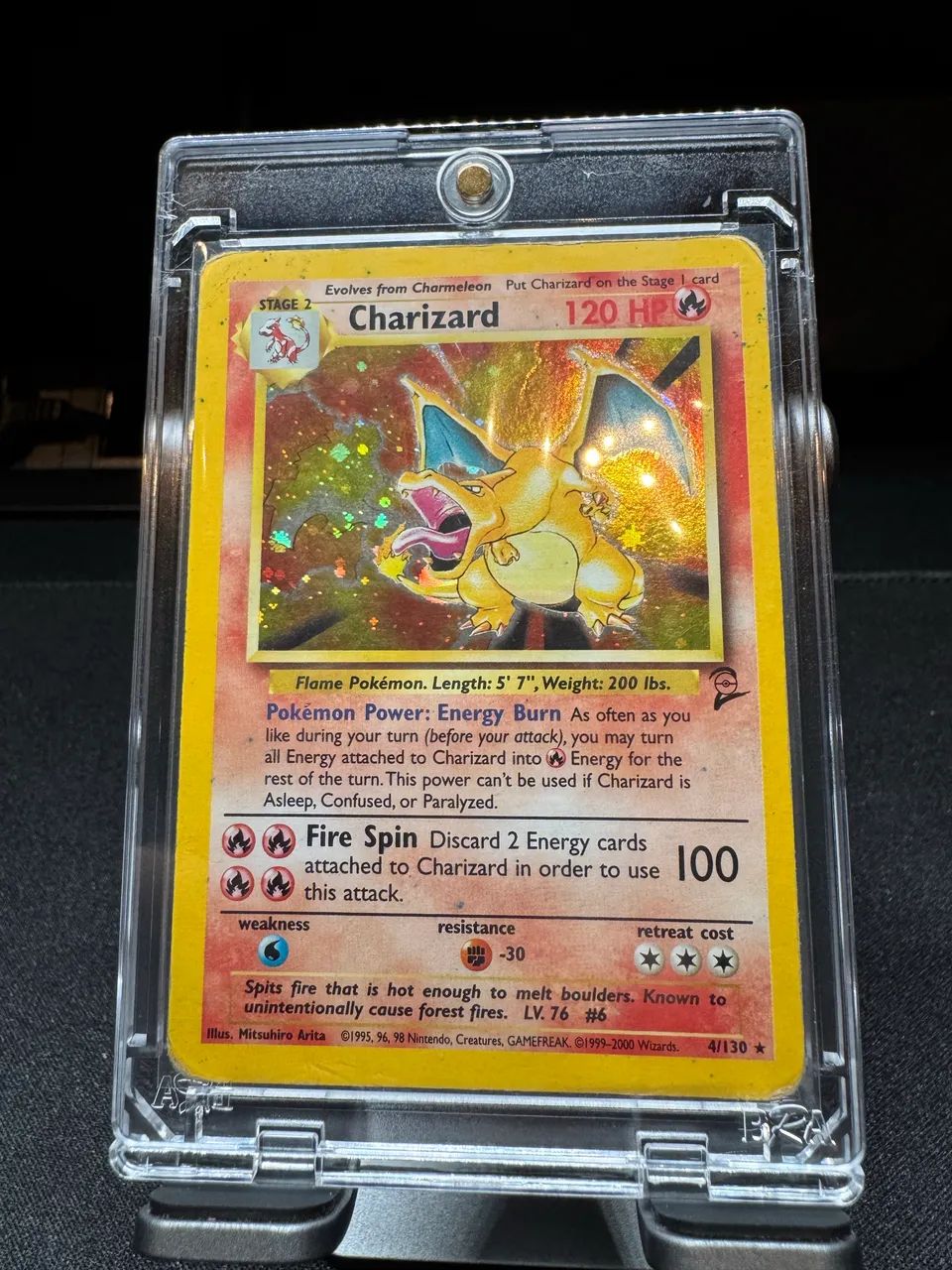 Pokémon Charizard Holo Inglês Original Base Set 2 (4/130)