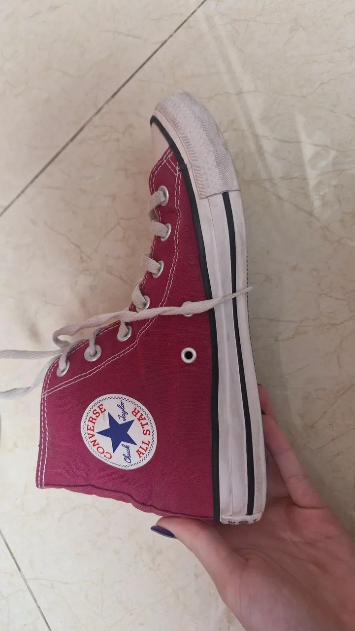 ALL star vinho cano alto  - Foto 2
