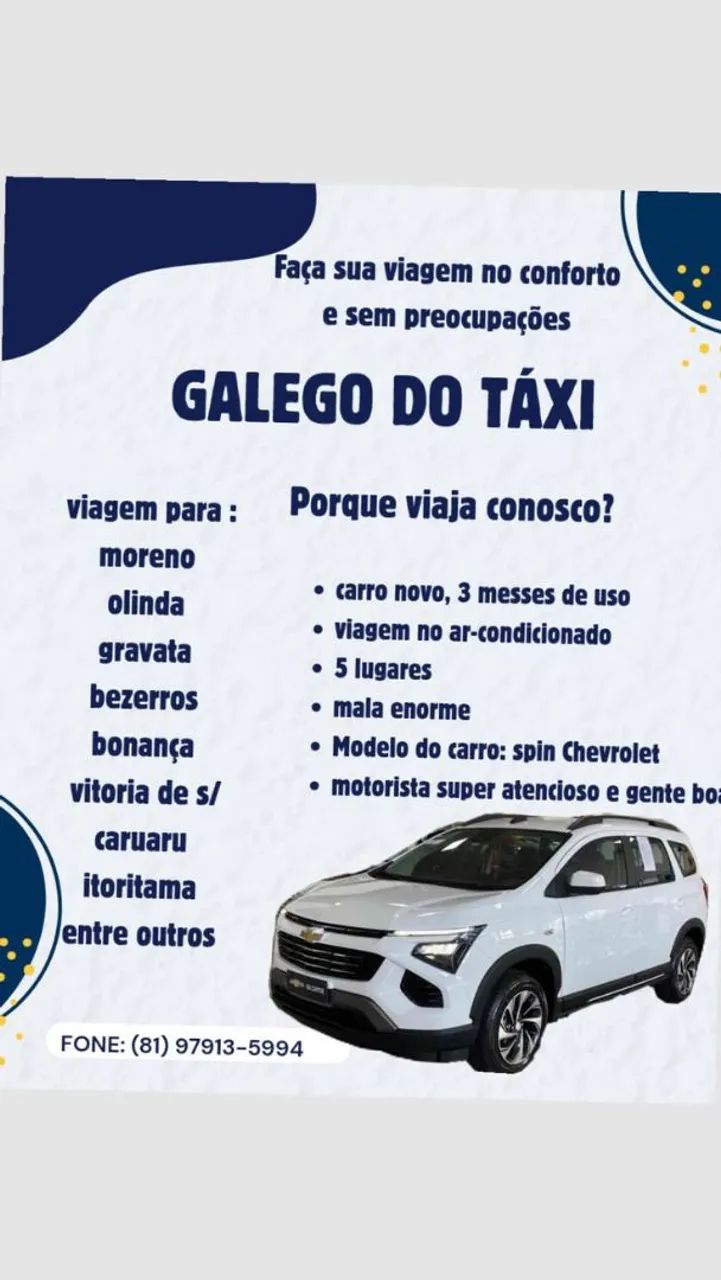 Táxi particular, carro viagem  - Foto 2