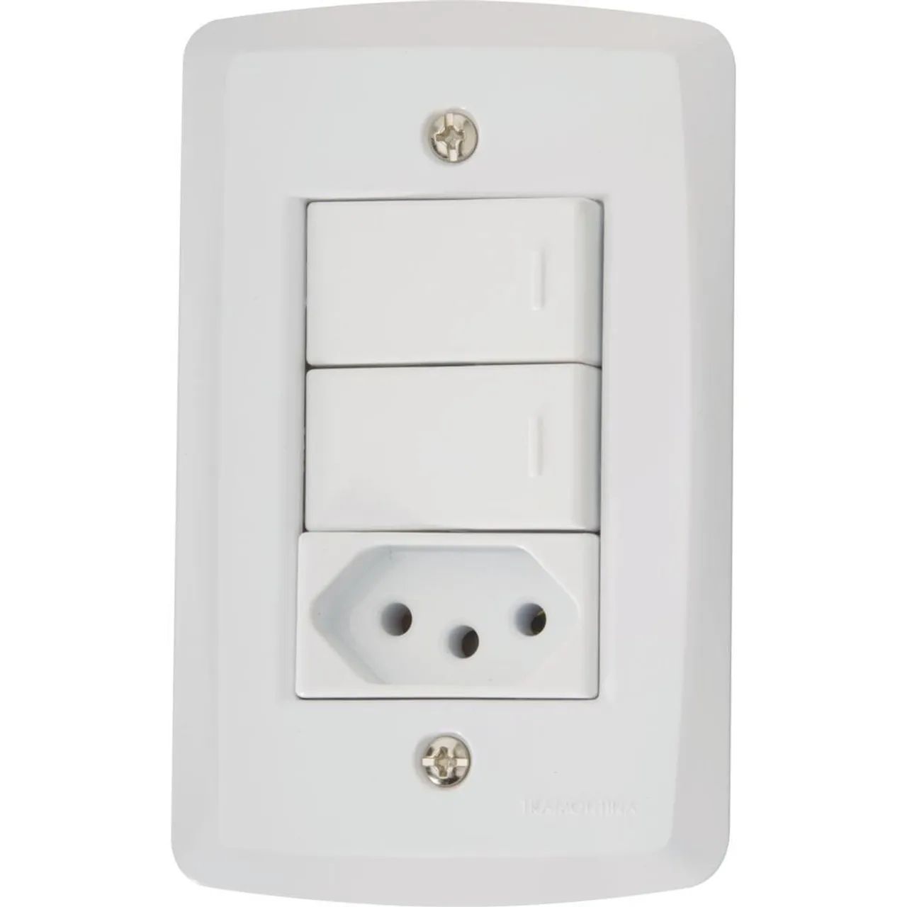 Tomada com 2 interruptor Tramontina 10A
