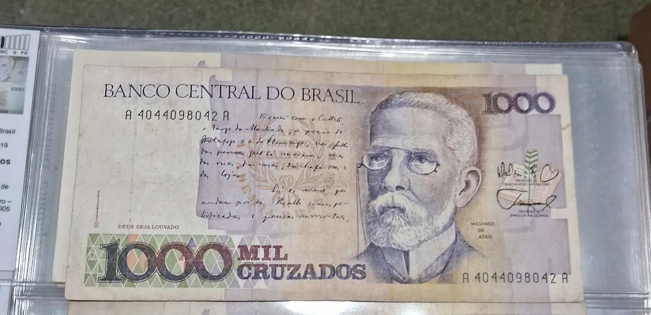 Cedula antiga de 1000 cruzados