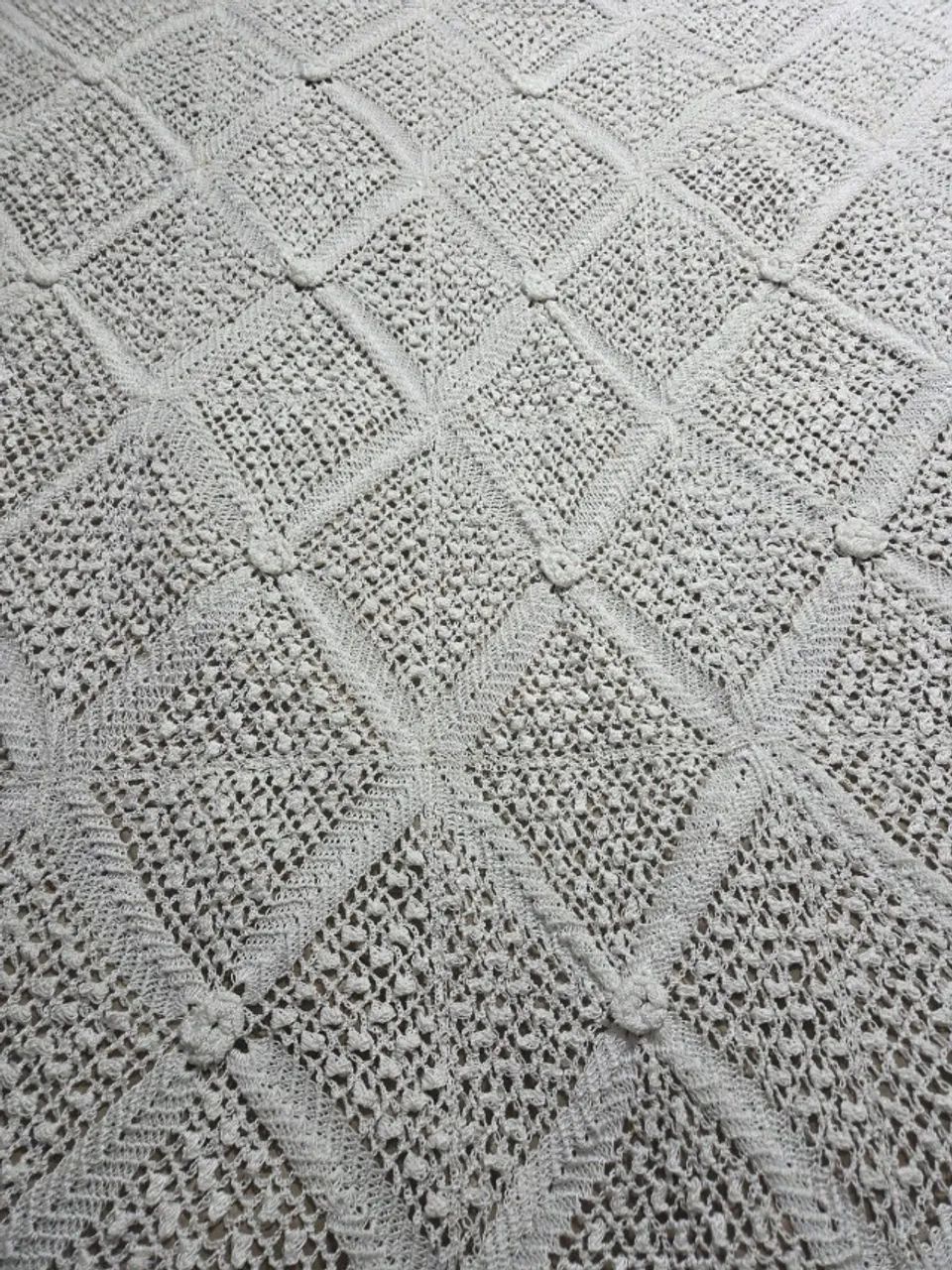 Colcha  de  crocher   linha lynon  - Foto 6