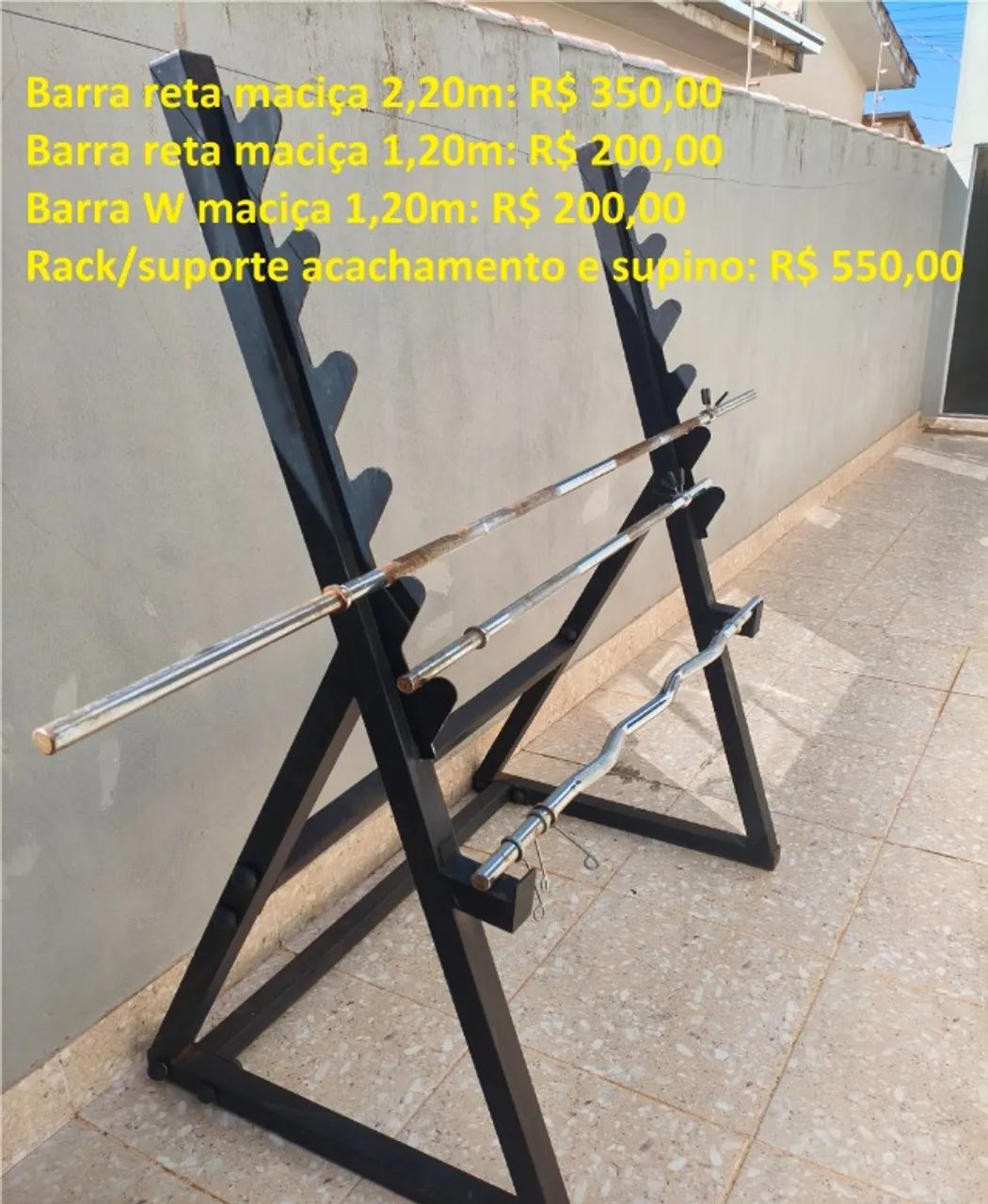Equipamento de academia, anilhas e barras - Foto 5