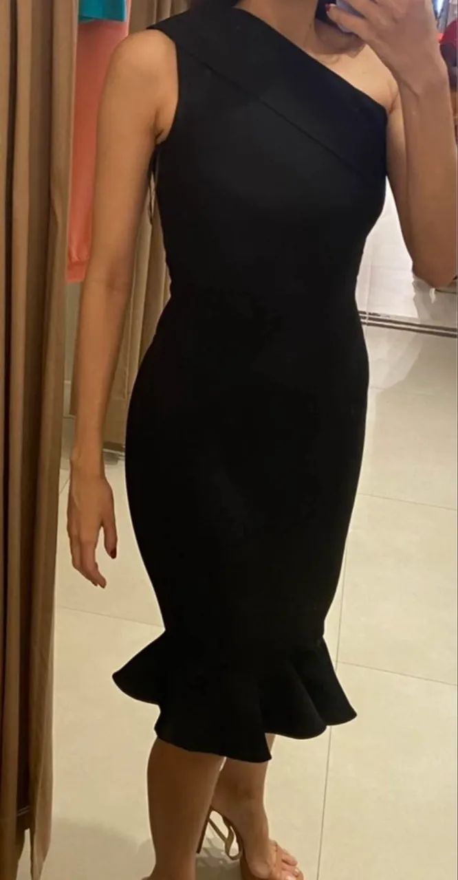 Vestido bandagem preto