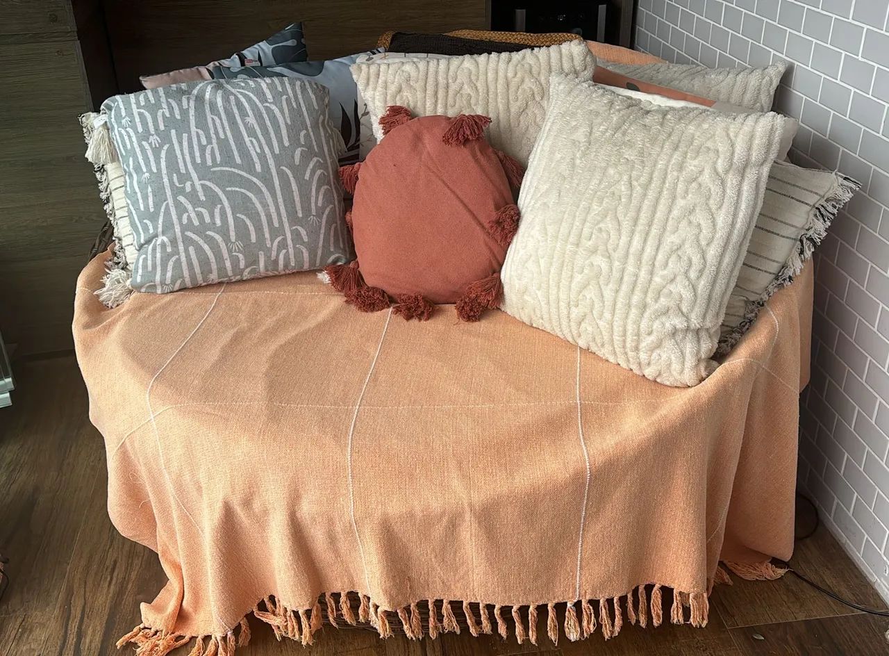 Sofá de Vime Redondo - Área Externa/interna - Foto 4