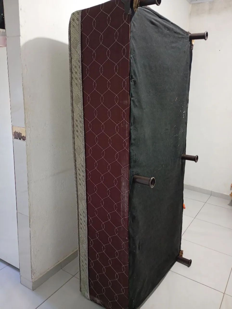Cama box de solteiro com colchão conjugado  - Foto 4