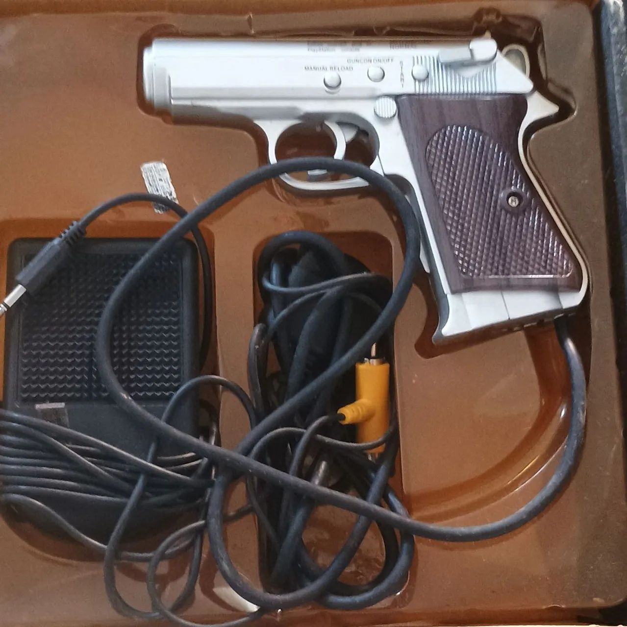 Pistola – Gangsta Memories Pistola Time Crisis Lethal Gun 2 em 1 PS1 PlayStation Retrô com