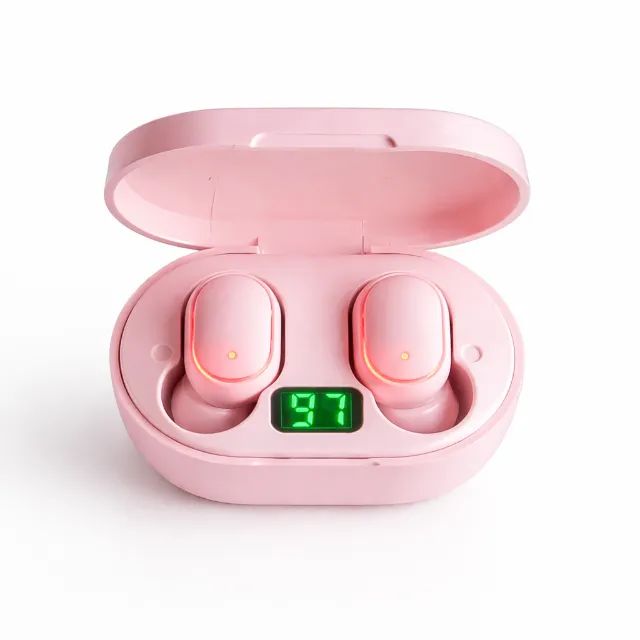 Fone Bluetooth TWS Compatível Redmi Airdots Pro 3 Rosa Sem Fio 5.0 com Estojo pode retirar