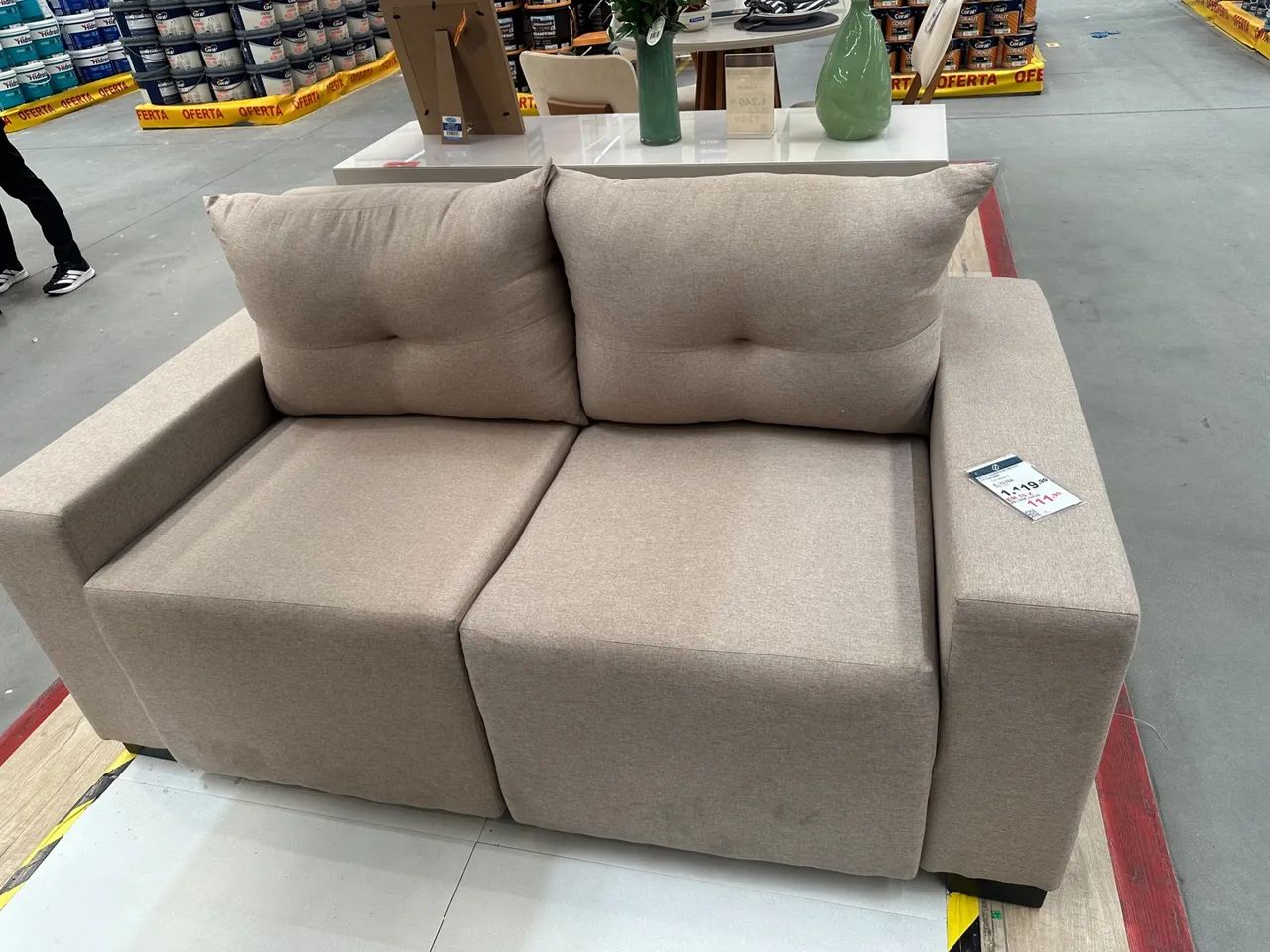 Sofá retrátil 3 lugares novo lacrado oferta passe as fotos  - Foto 2