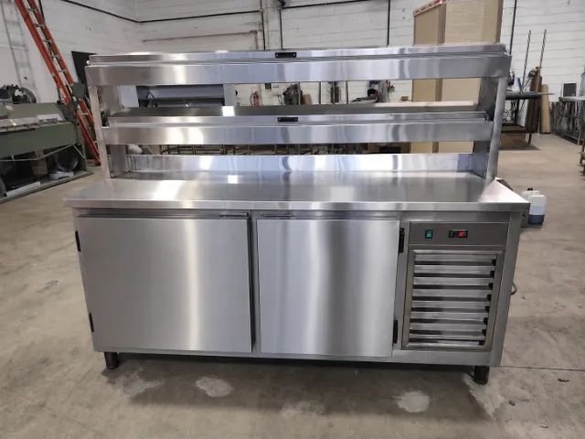  Balcão Refrigerado Inox 1500mm 2 Portas c/ GN p/ Preparo