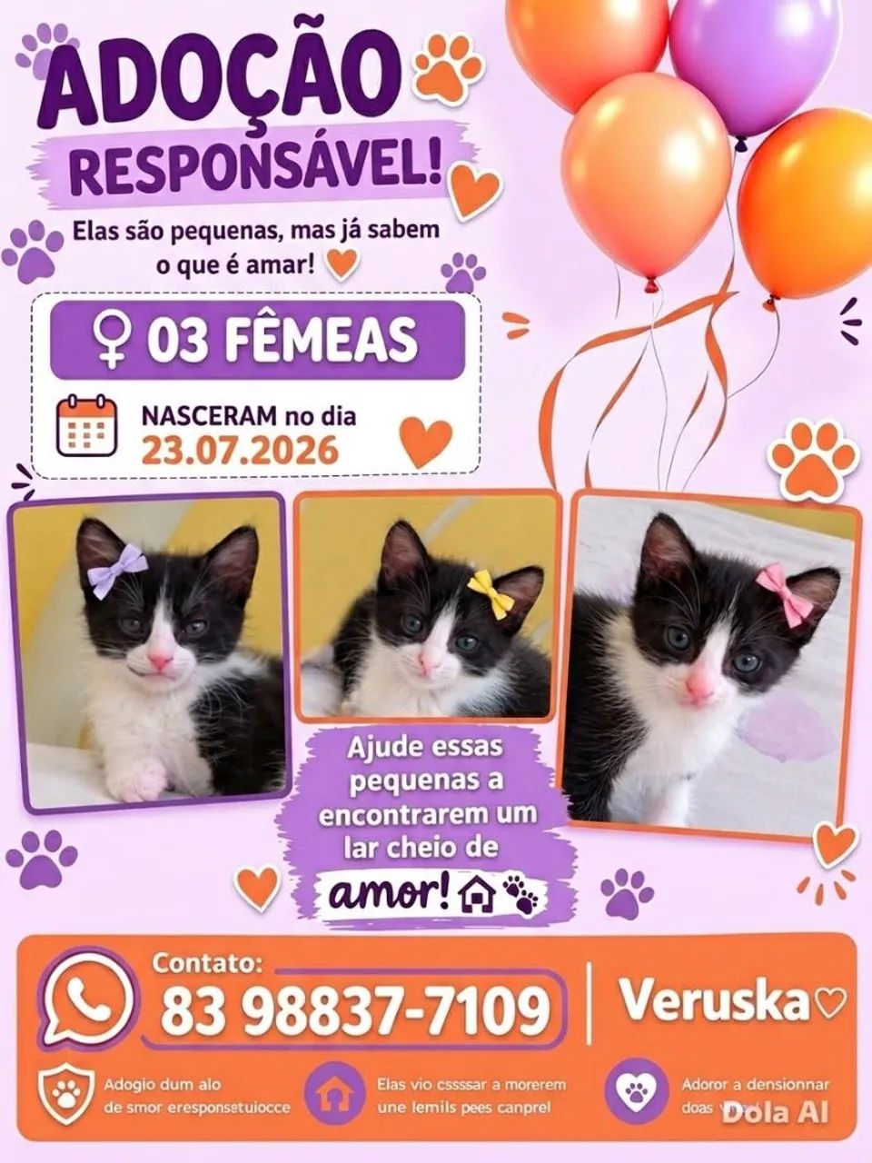 ADOÇÃO RESPONSÁVEL...