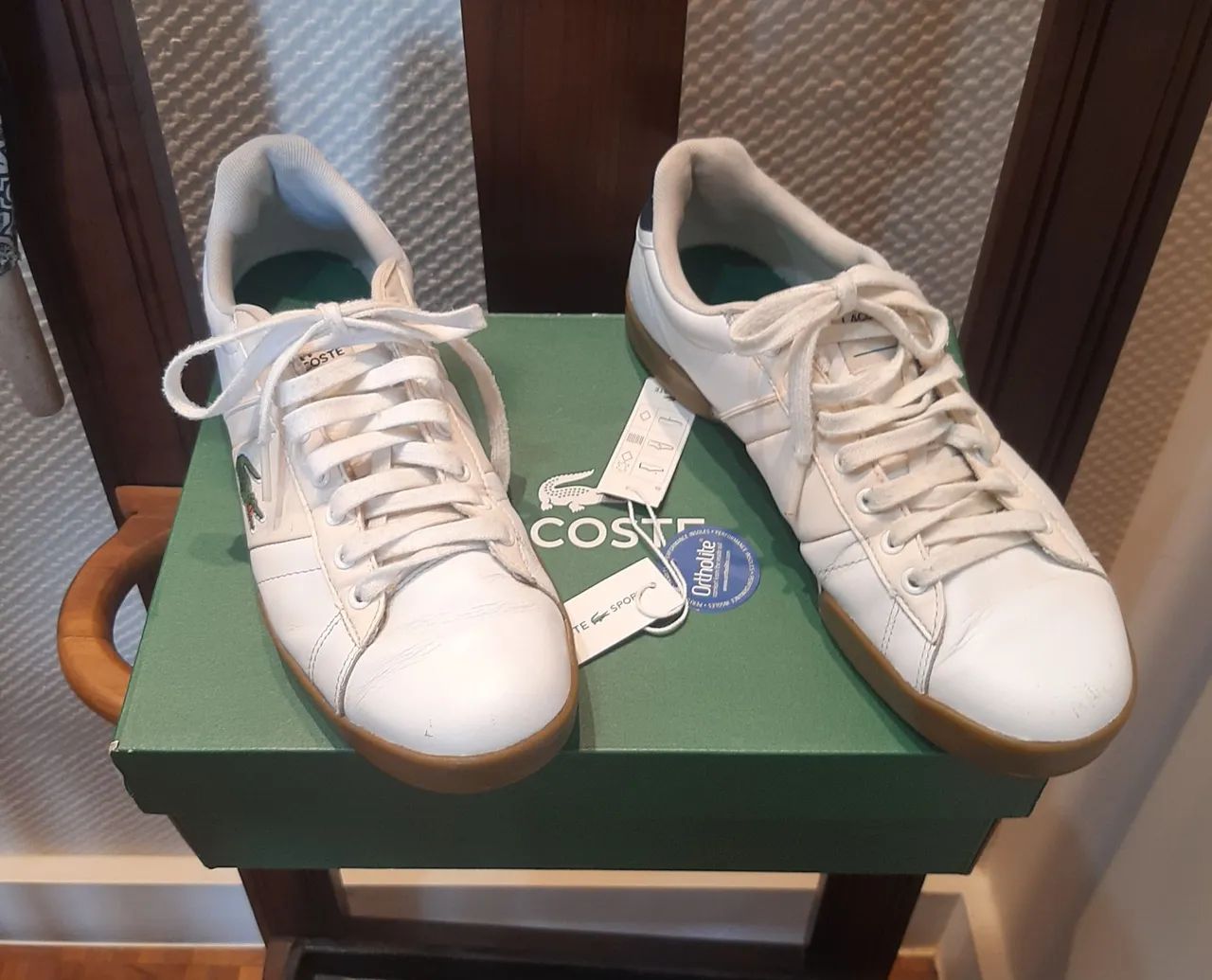 Tênis LACOSTE Sport original. Branco. Tamanho 38.  - Foto 4