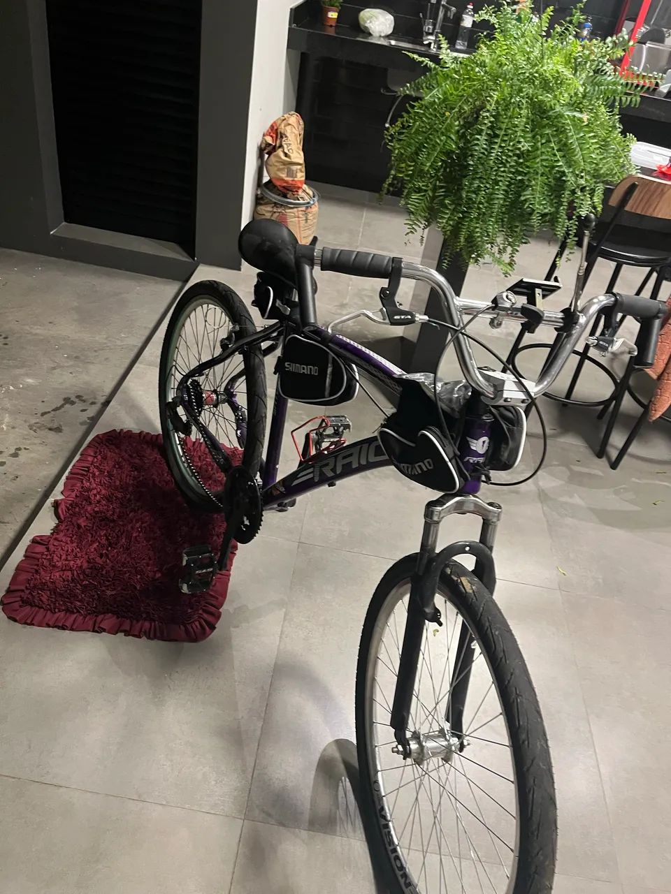 Bicicleta aro 26 raio roxa zerada  - Foto 2