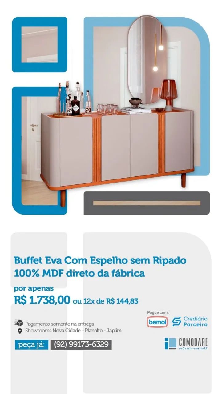 BUFFET EVA C/ESPELHO 