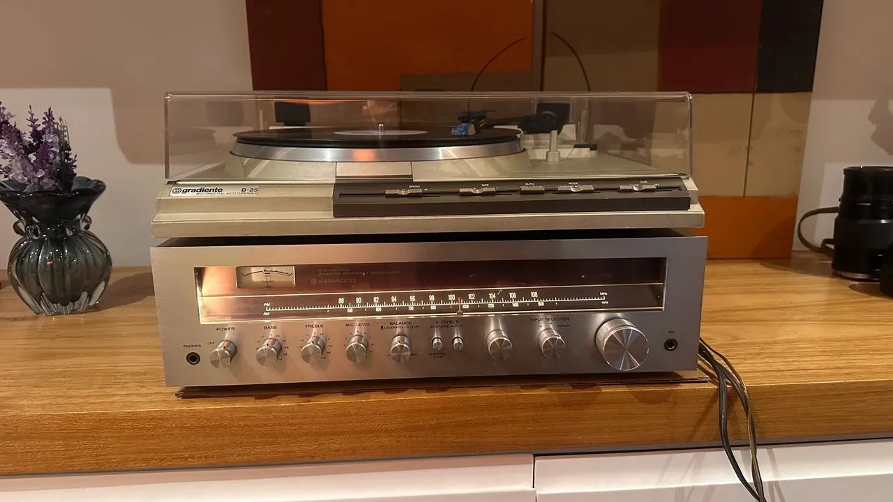 Conjunto som Toca discos Gradiente B25 e Receiver Kenwood KS3000 - Foto 2