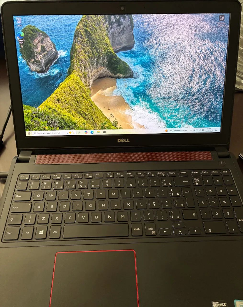 Notebook Dell Gamer, i7 6ª geração, 15,6 polegadas, 16 GB RAM, 128 GB SSD + 1000 GB