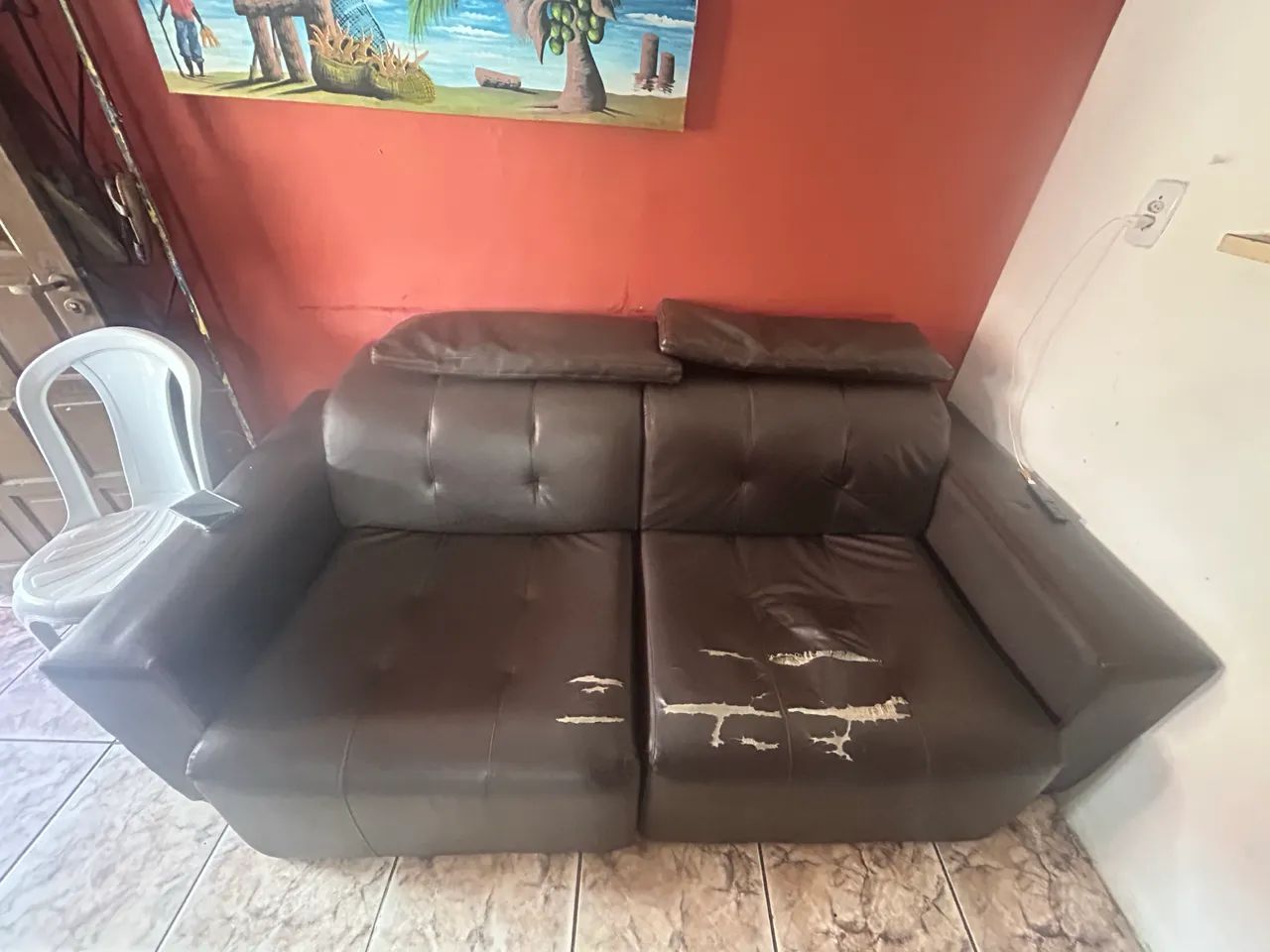 Sofá de couro retrátil  - Foto 2
